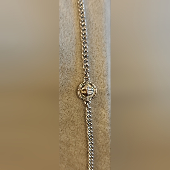 EUC Marc Jacobs Silver Classic Ivory Casual Everyday Chain Necklace Jewelery - Picture 3 of 4
